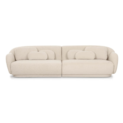 Misty 115" Cream Performance Boucle Modular Sofa