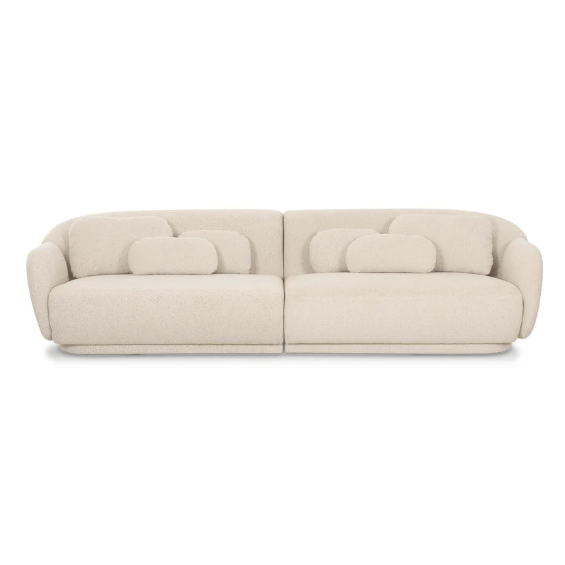 Mis 115" Cream Performance Boucle Modular Sofa