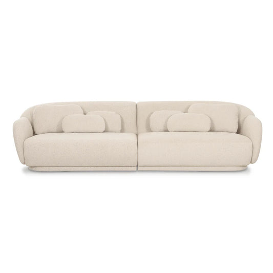 Mis 115" Cream Performance Boucle Modular Sofa