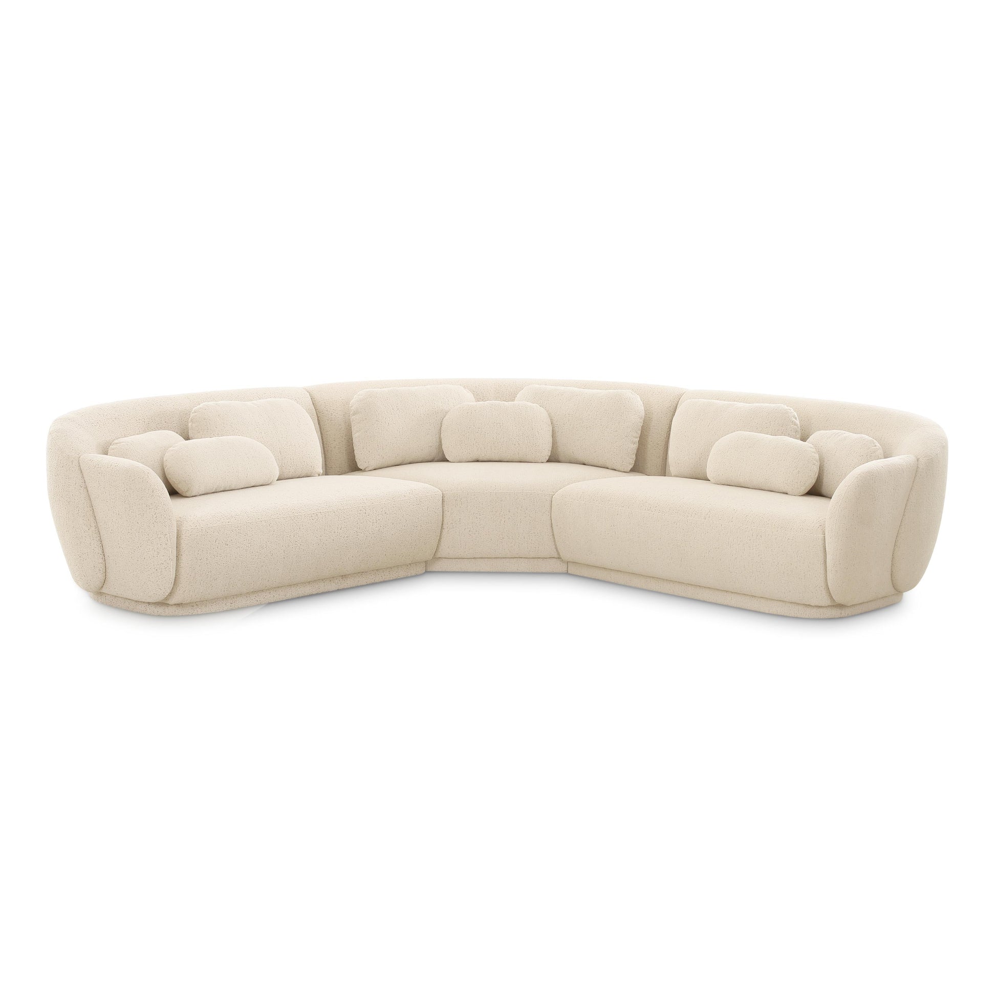 Misty 3-Piece Cream Performance Boucle Modular L-Sectional - Default Variant