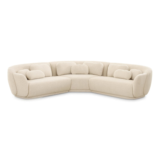 Misty 3-Piece Cream Performance Boucle Modular L-Sectional - Default Variant