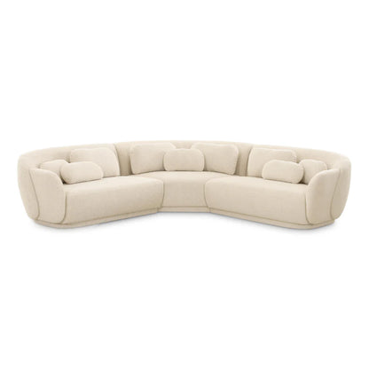 Misty 3-Piece Cream Performance Boucle Modular L-Sectional