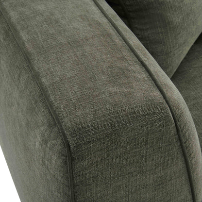 Tristine 96" Olive Green Upcycled Performance Basketweave Sofa