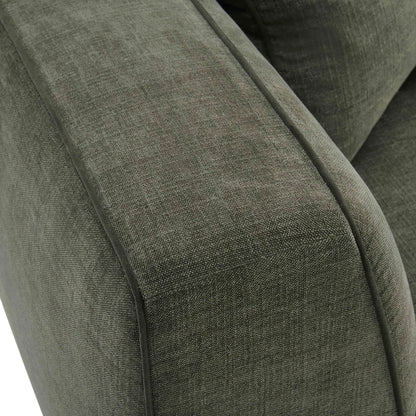 Tristine 96" Olive Green Upcycled Performance Basketweave Sofa