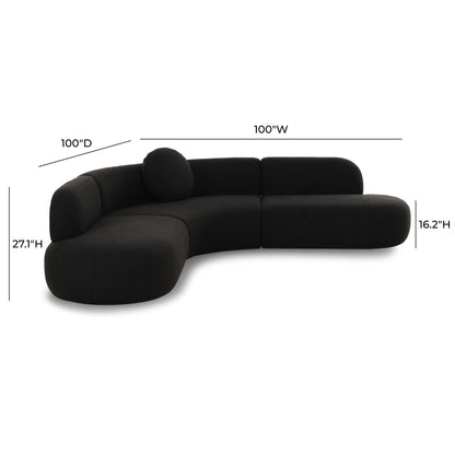 Broohah 3-Piece Performance Fabric L-Shaped Sectional