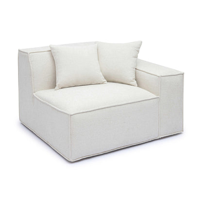 Mindy Performance Chenille Basketweave Modular Corner Chair