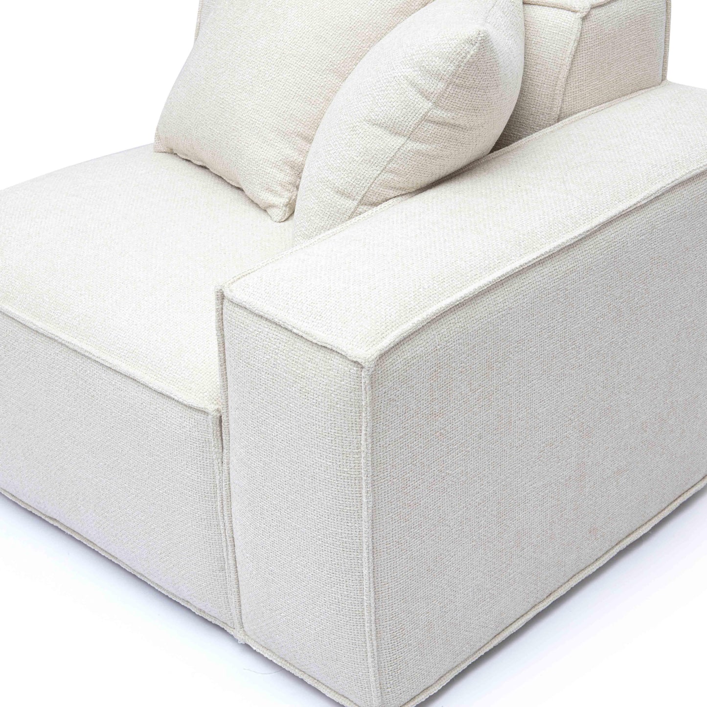Mindy Performance Chenille Basketweave Modular Corner Chair