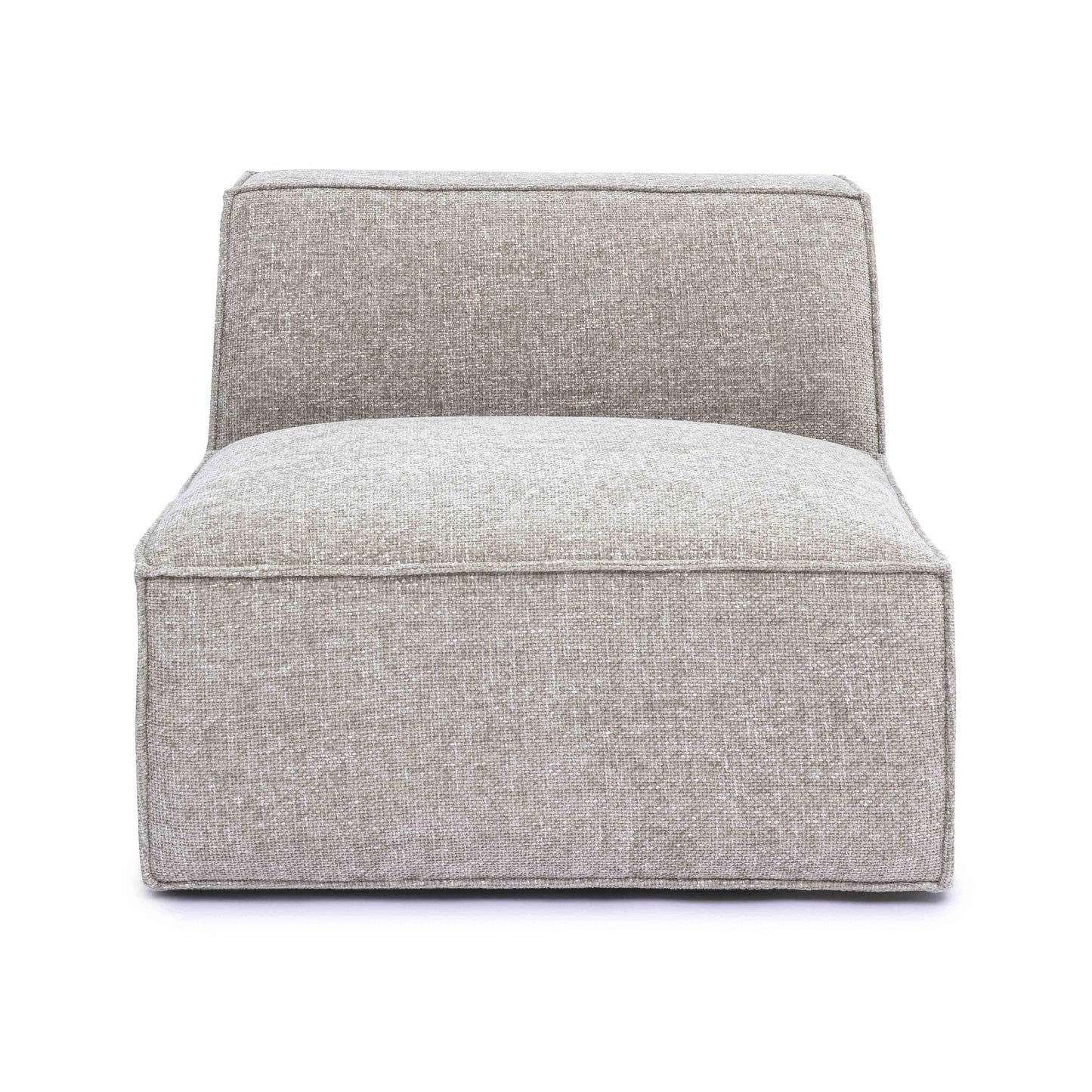Mindy Performance Chenille Basketweave Modular Armless Chair