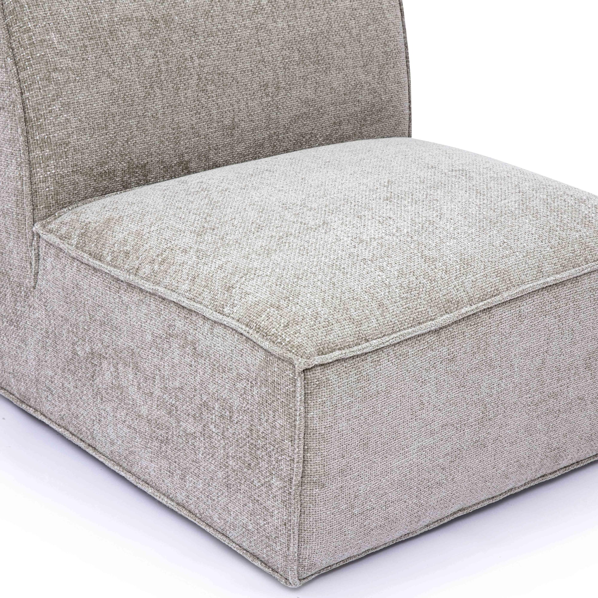 Mindy Performance Chenille Basketweave Modular Armless Chair