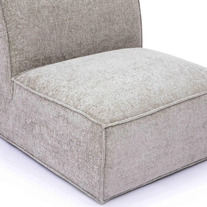 Mindy Performance Chenille Basketweave Modular Armless Chair