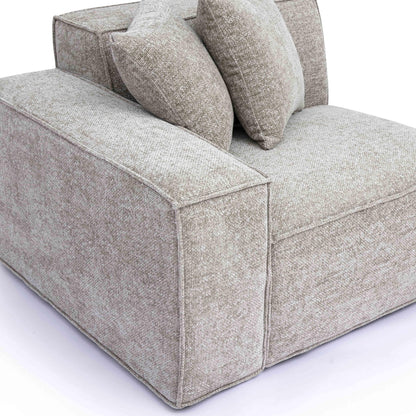 Mindy Performance Chenille Basketweave Modular Corner Chair