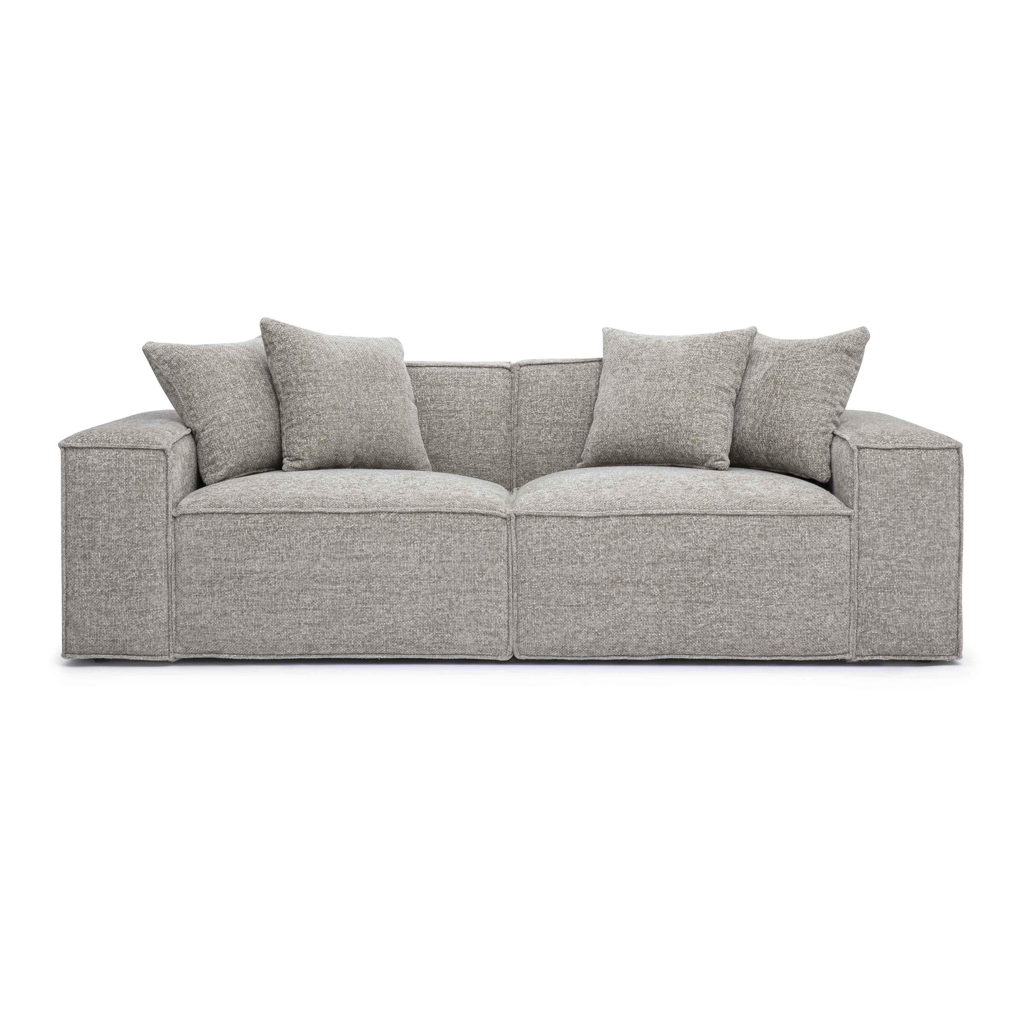 Mindy 84" Performance Chenille Basketweave Modular Loveseat