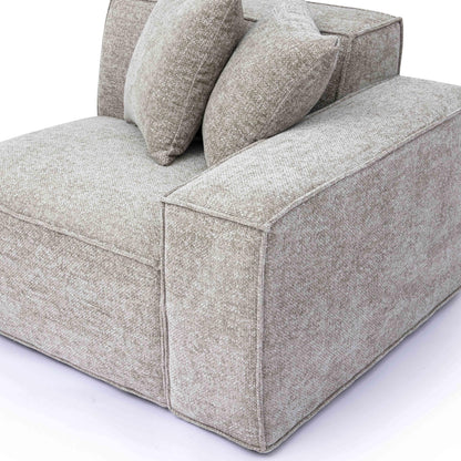 Mindy Performance Chenille Basketweave Modular Corner Chair