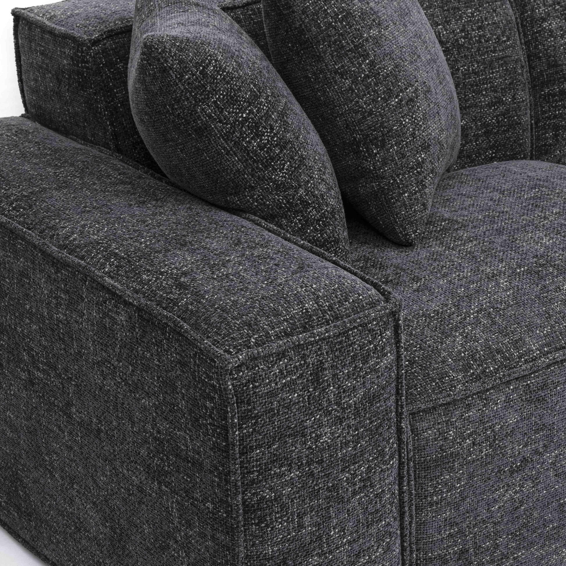 Mindy 4-Piece Performance Chenille Basketweave Modular Sectional