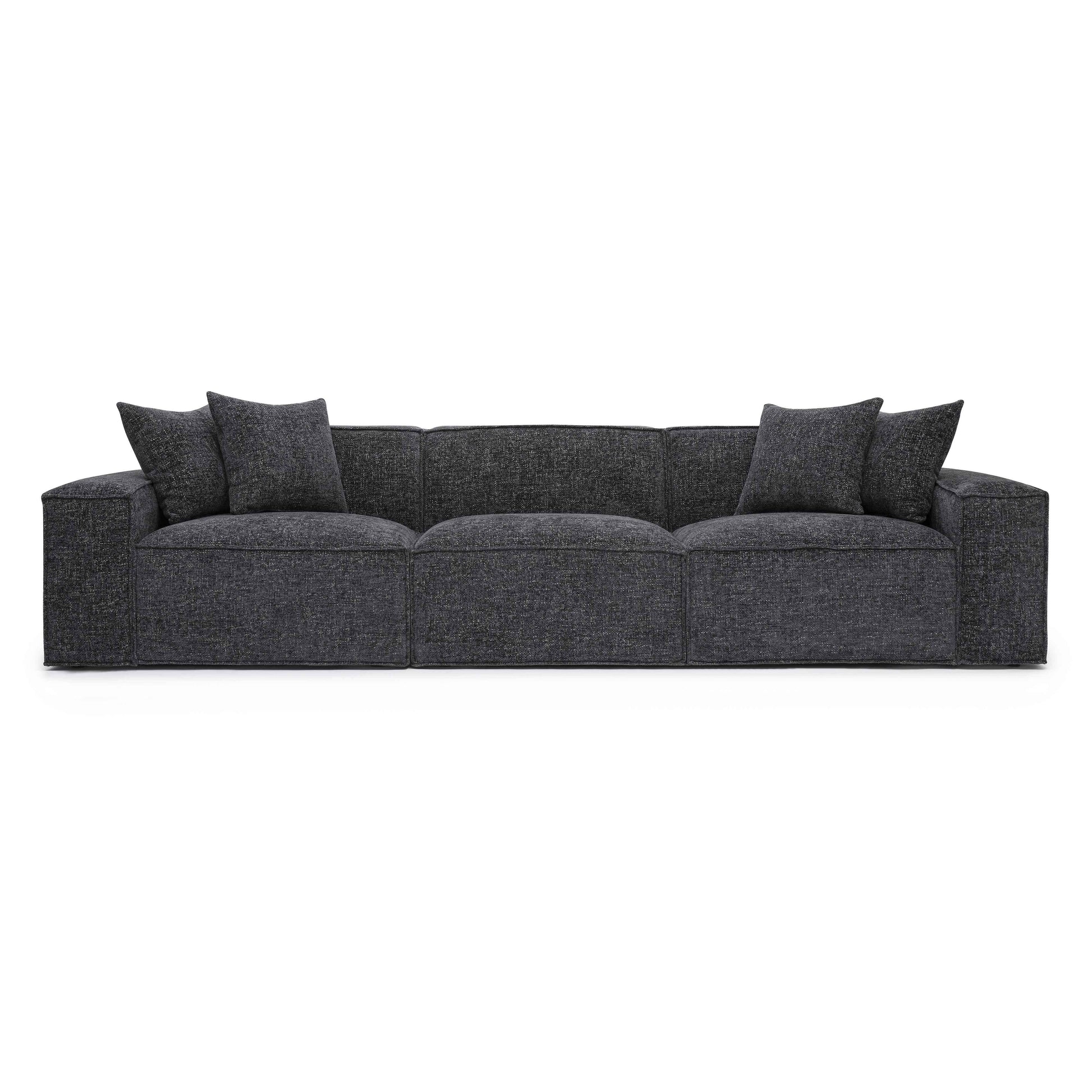 Mindy 115" Performance Chenille Basketweave Modular Sofa