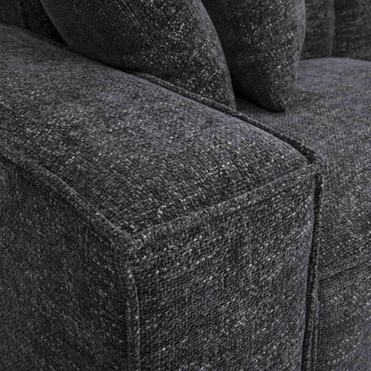 Mindy 115" Performance Chenille Basketweave Modular Sofa