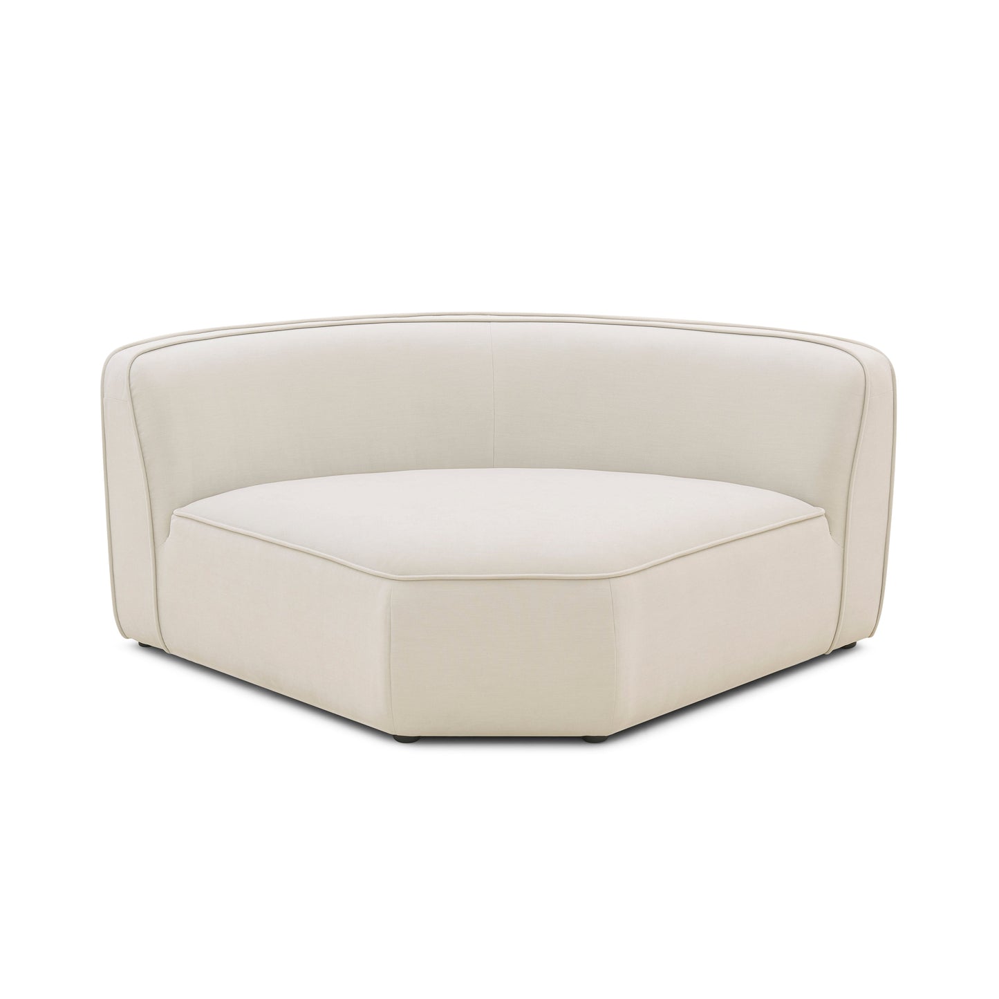 Travie Sand Upcycled Performance Linen Wedge Corner Chair - Default Variant