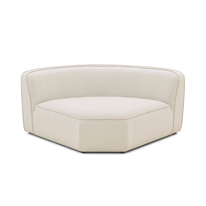 Travie Sand Upcycled Performance Linen Wedge Corner Chair - Default Variant