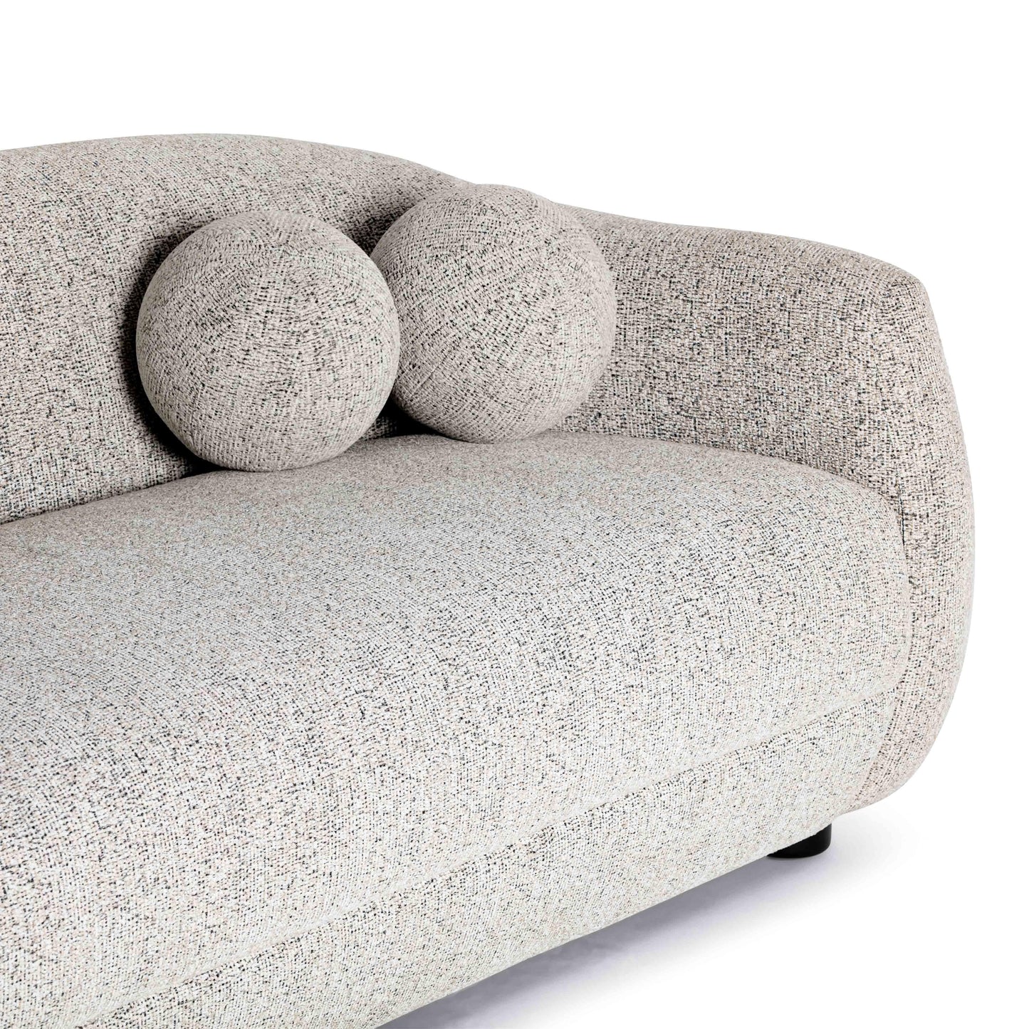 Judy 80" Black and White Woven Performance Fabric Sofa