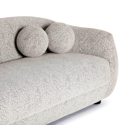 Judy 80" Black and White Woven Performance Fabric Sofa