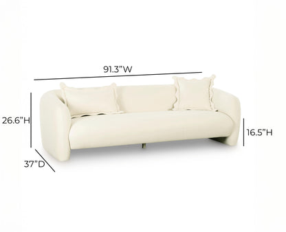 Lou 91" Performance Velvet Sofa
