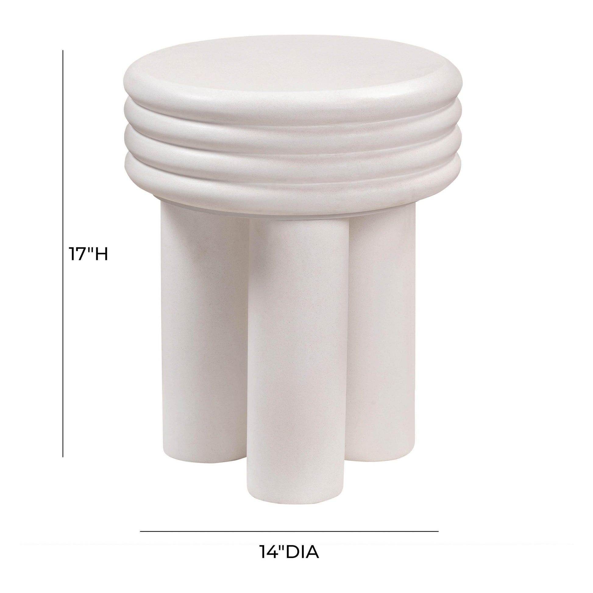 Delta Concrete Indoor/Outdoor Round Side Table