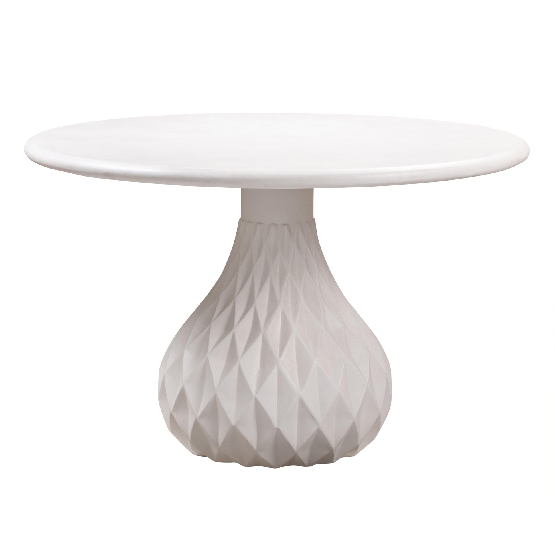 Tulum 47" Ivory Concrete Indoor / OutdoorRound Dining Table - Default Variant