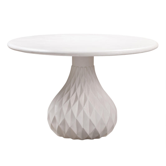 Tulum 47" Ivory Concrete Indoor / OutdoorRound Dining Table - Default Variant