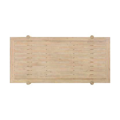 Gata 87" Light Teak Outdoor Rectangular Dining Table