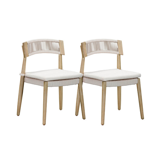 Gata Cream Outdoor Dining Chair - Set of 2 - Default Variant
