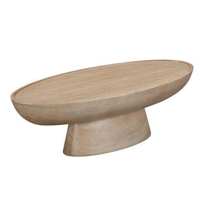 Eclipse 47" Textured Faux Travertine Indoor/Outdoor Coffee Table - Default Variant