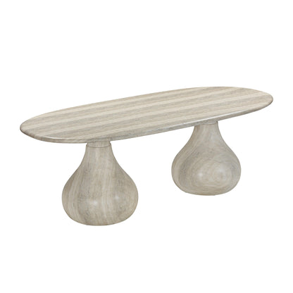 Smooch 87" Concrete Indoor/Outdoor Dining Table - Travertine