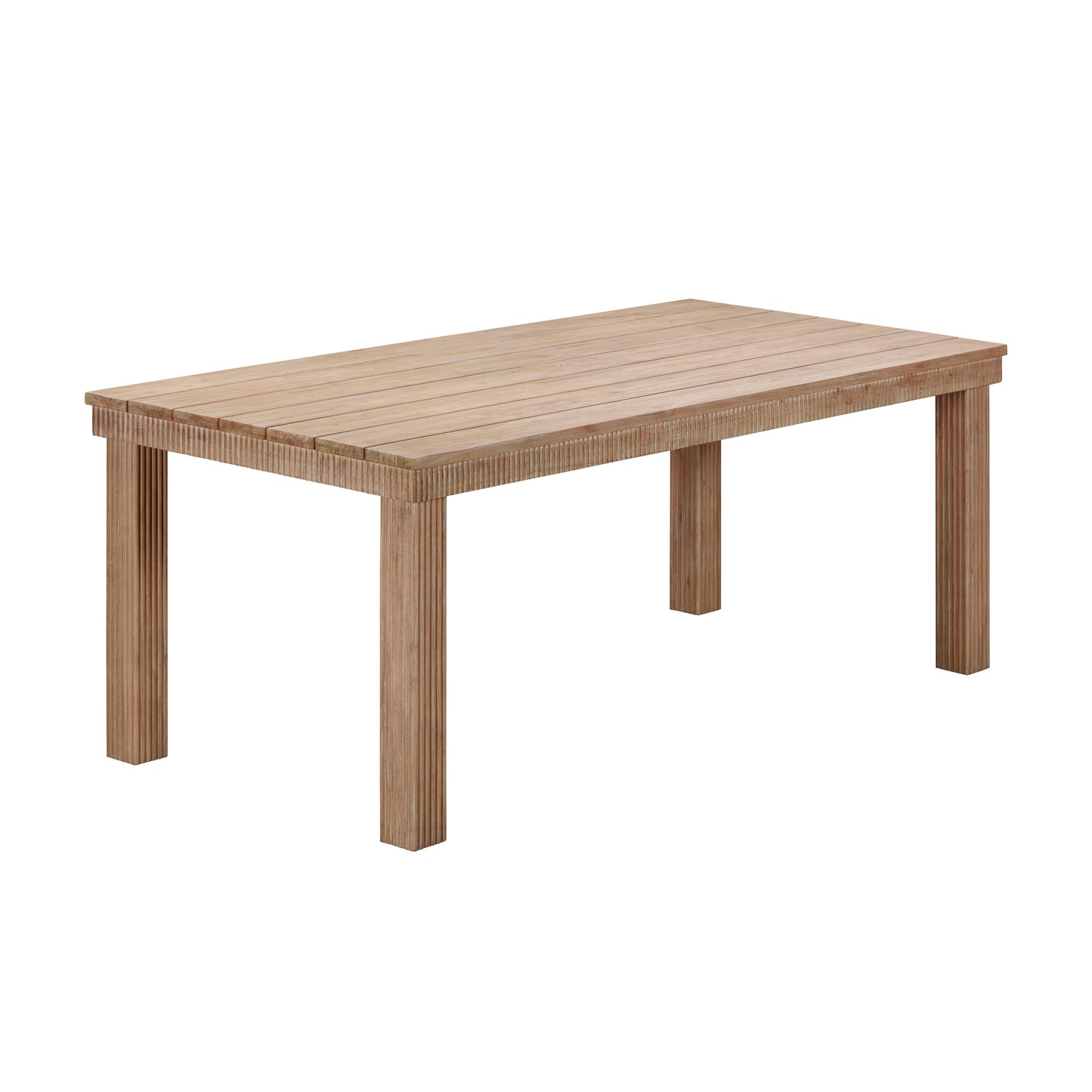 Cassie Natural Outdoor Rectangular Dining Table (75"-108") - 75"