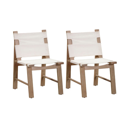 Cassie Cream Outdoor Dining Chair - Set of 2 - Default Variant