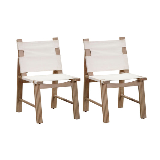Cassie Cream Outdoor Dining Chair - Set of 2 - Default Variant
