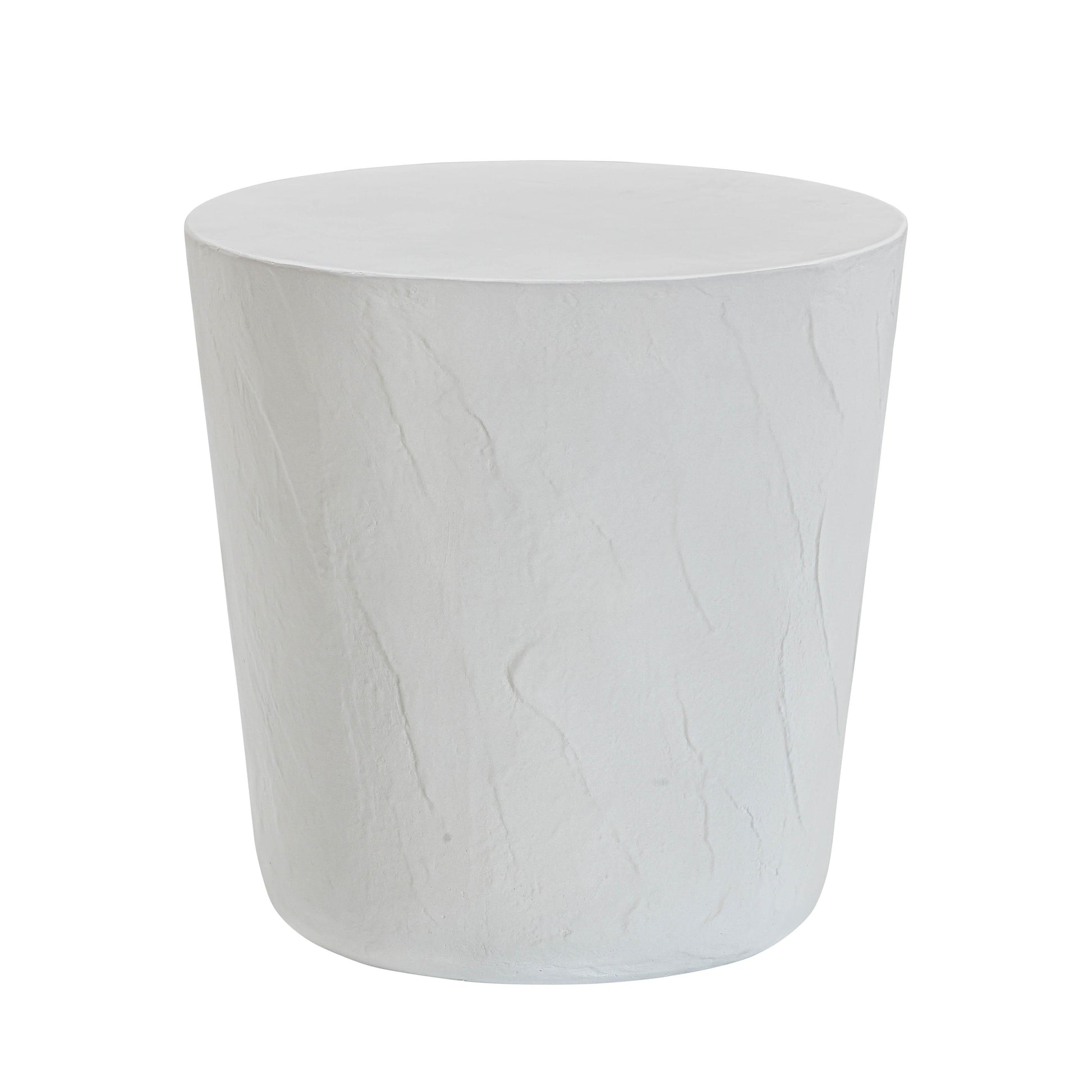 Margot Light Grey Faux Plaster Indoor/Outdoor Concrete Stool - Default Variant