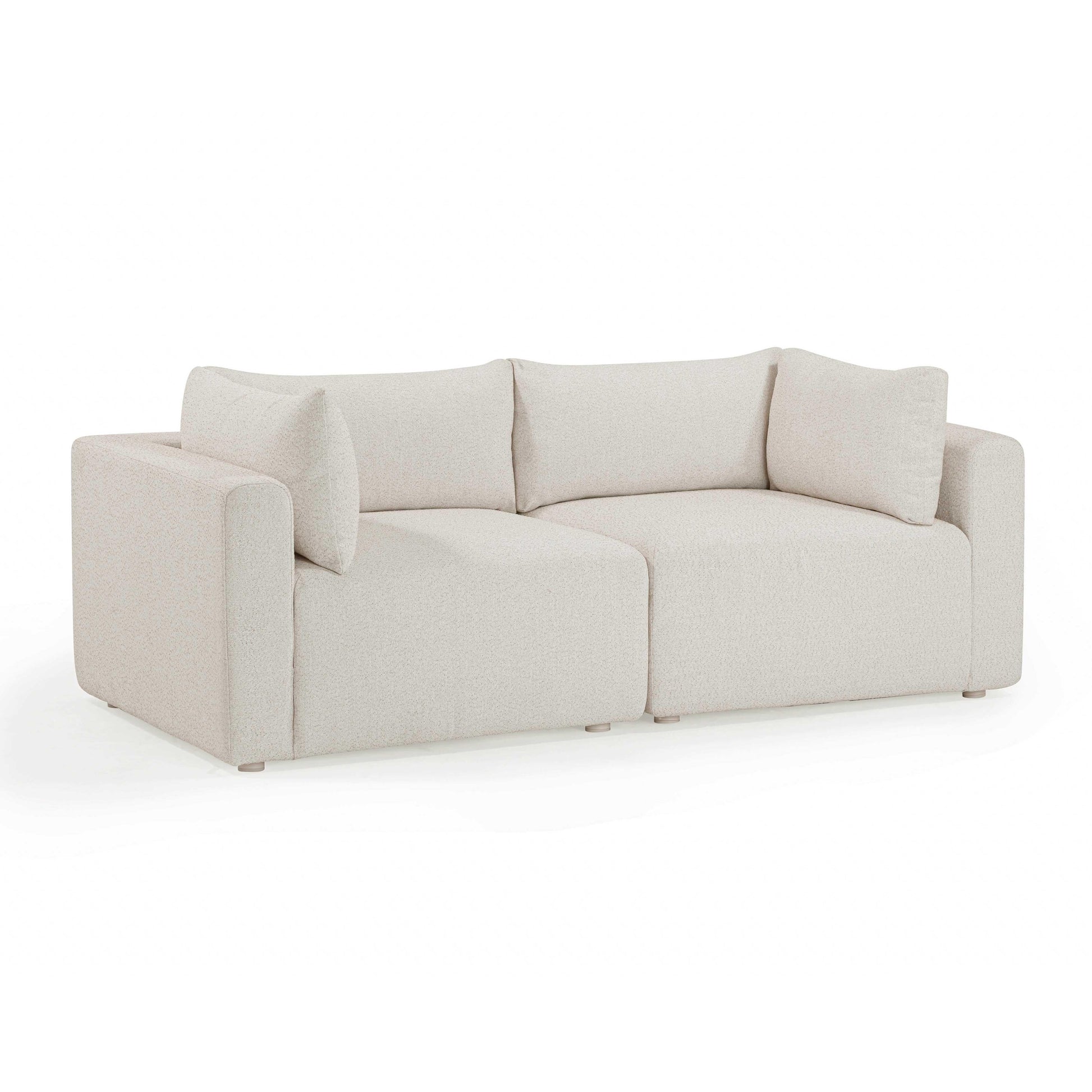 Hangover 81" Cream Performance Fabric Outdoor Modular Loveseat - Default Variant
