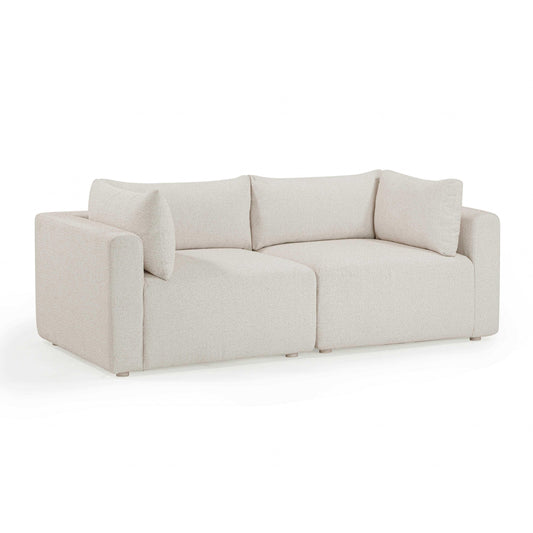 Hangover 81" Cream Performance Fabric Outdoor Modular Loveseat - Default Variant