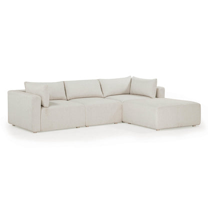 Hangover 4-Piece Cream Performance Fabric Outdoor Modular Sectional - Default Variant
