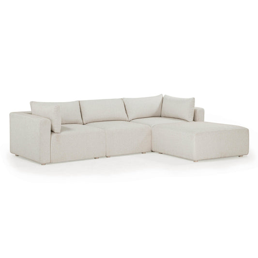 Hangover 4-Piece Cream Performance Fabric Outdoor Modular Sectional - Default Variant