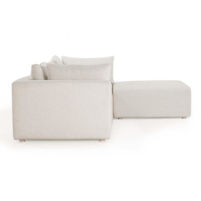 Hangover 4-Piece Cream Performance Fabric Outdoor Modular Sectional