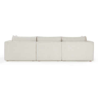 Hangover 4-Piece Cream Performance Fabric Outdoor Modular Sectional
