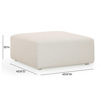 Hangover Cream Performance Fabric Outdoor Ottoman