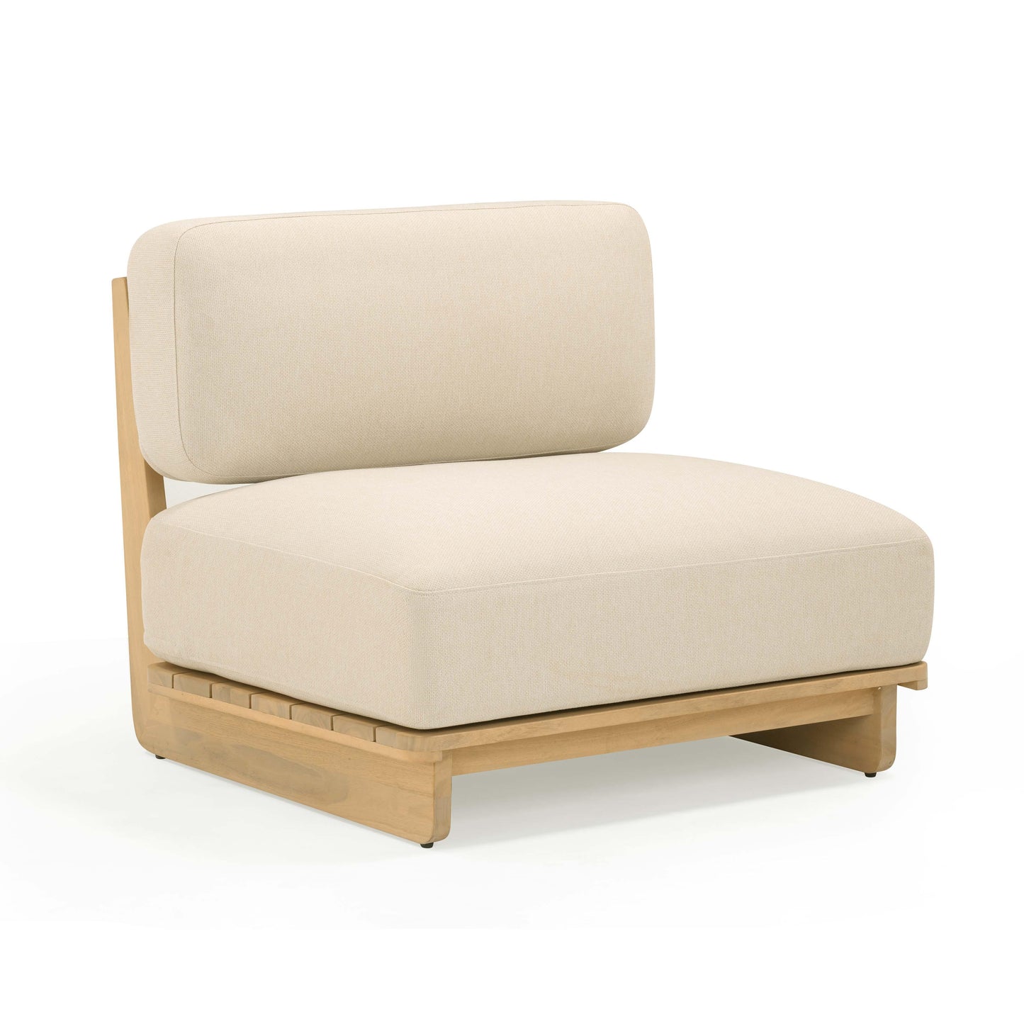 Reavan Cream Performance Fabric Outdoor Lounge Chair - Default Variant
