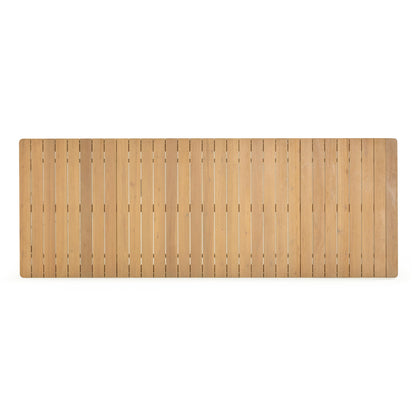 Sardinia 95" Light Teak Outdoor Rectangular Dining Table