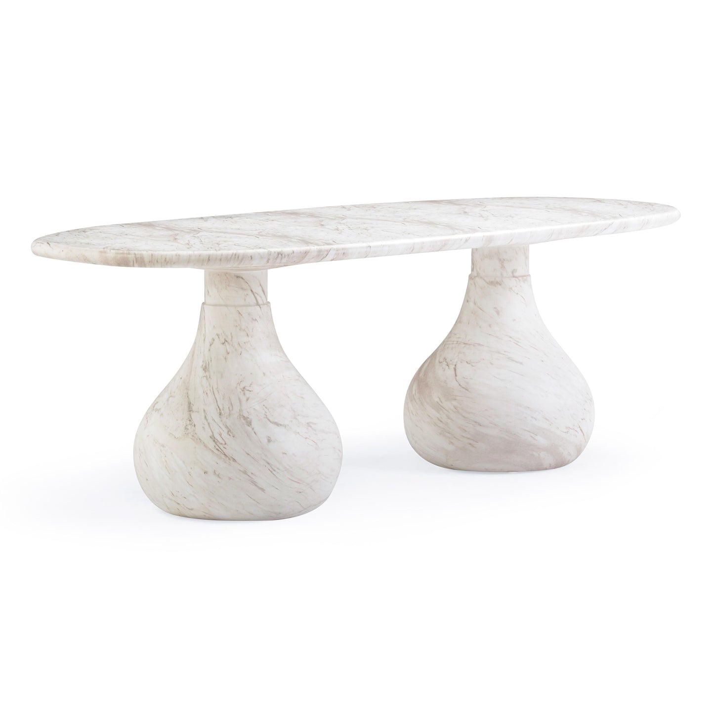 Smooch 87" Concrete Indoor/Outdoor Dining Table - White