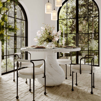 Smooch 47" Concrete Indoor/Outdoor Round Dining Table