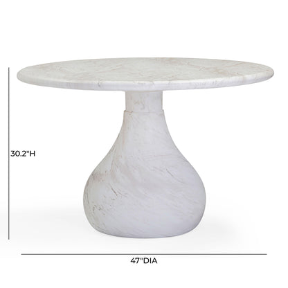 Smooch 47" Concrete Indoor/Outdoor Round Dining Table
