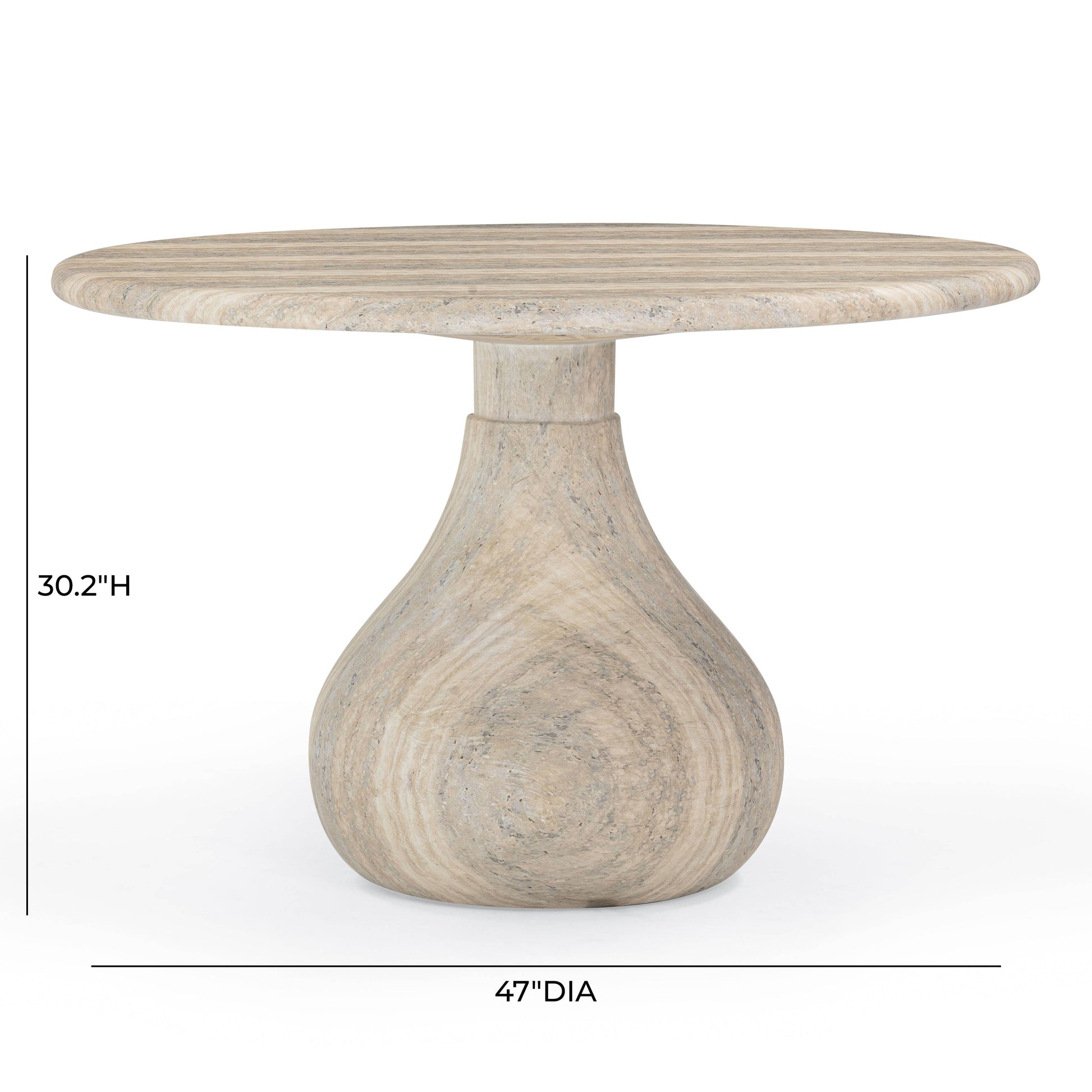 Smooch 47" Concrete Indoor/Outdoor Round Dining Table