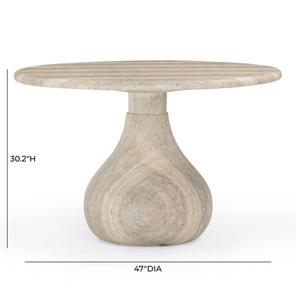 Smooch 47" Concrete Indoor/Outdoor Round Dining Table